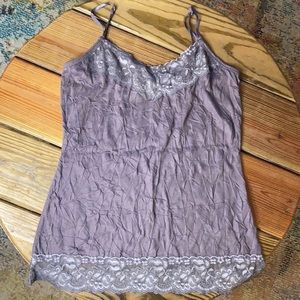 Maurices Camisole Lace Crinkle Size Medium Mauve